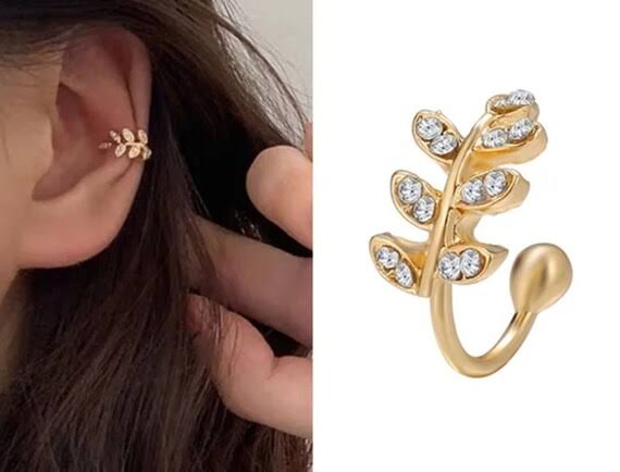 Golden Leaf Earcuffs