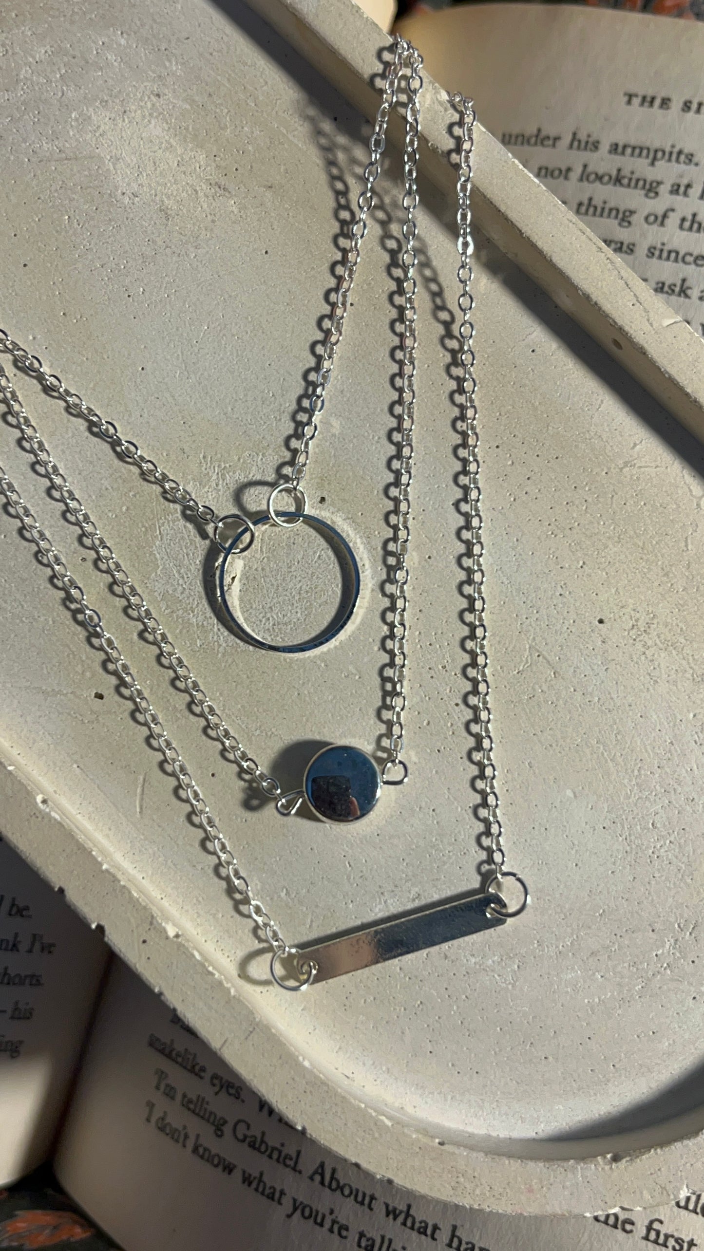 3 Layer Necklace Silver-012