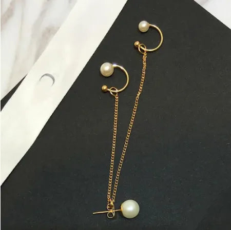 Pearl Tassel Dangle Earrings