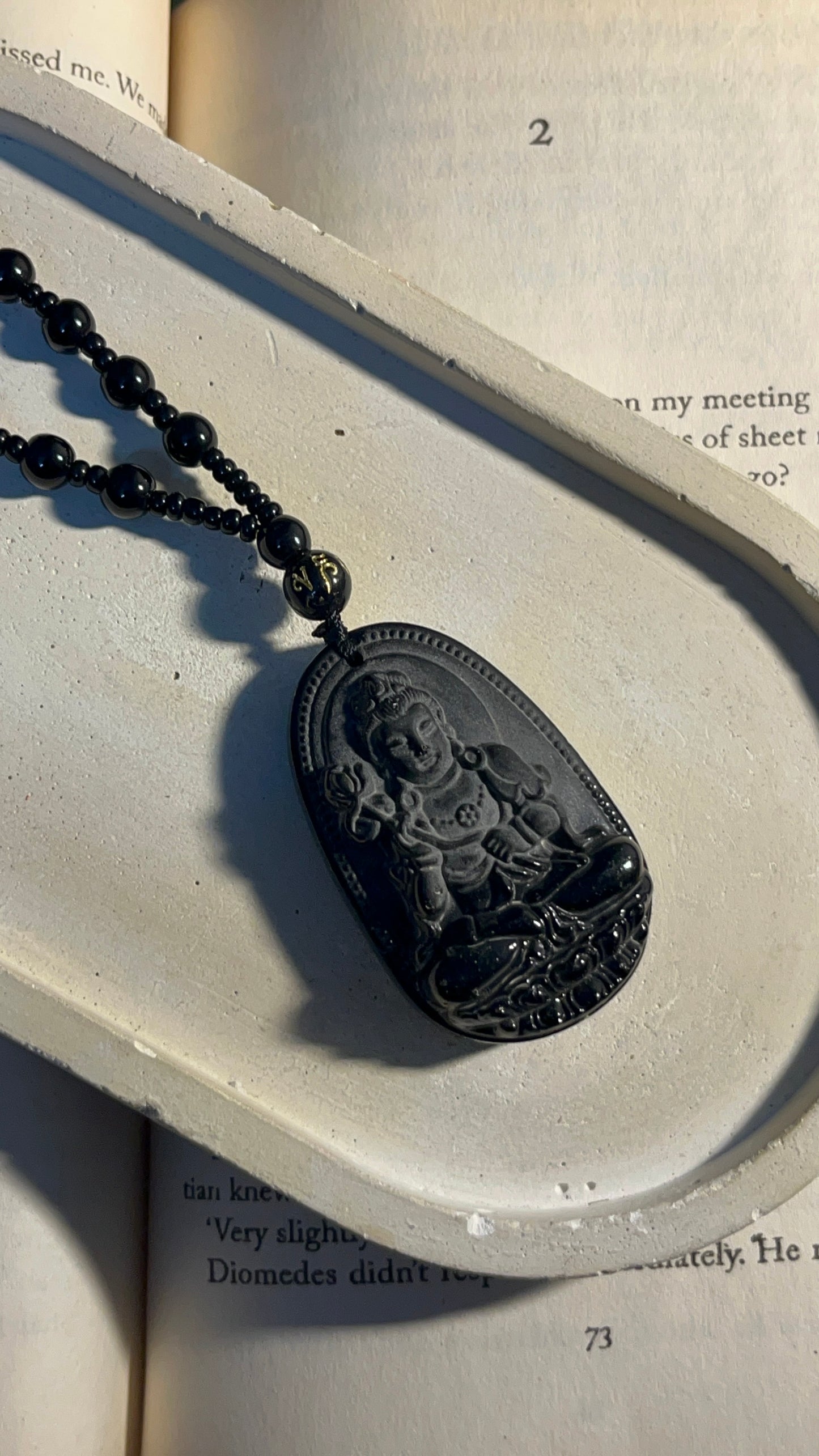 Big Stone Black-Necklace