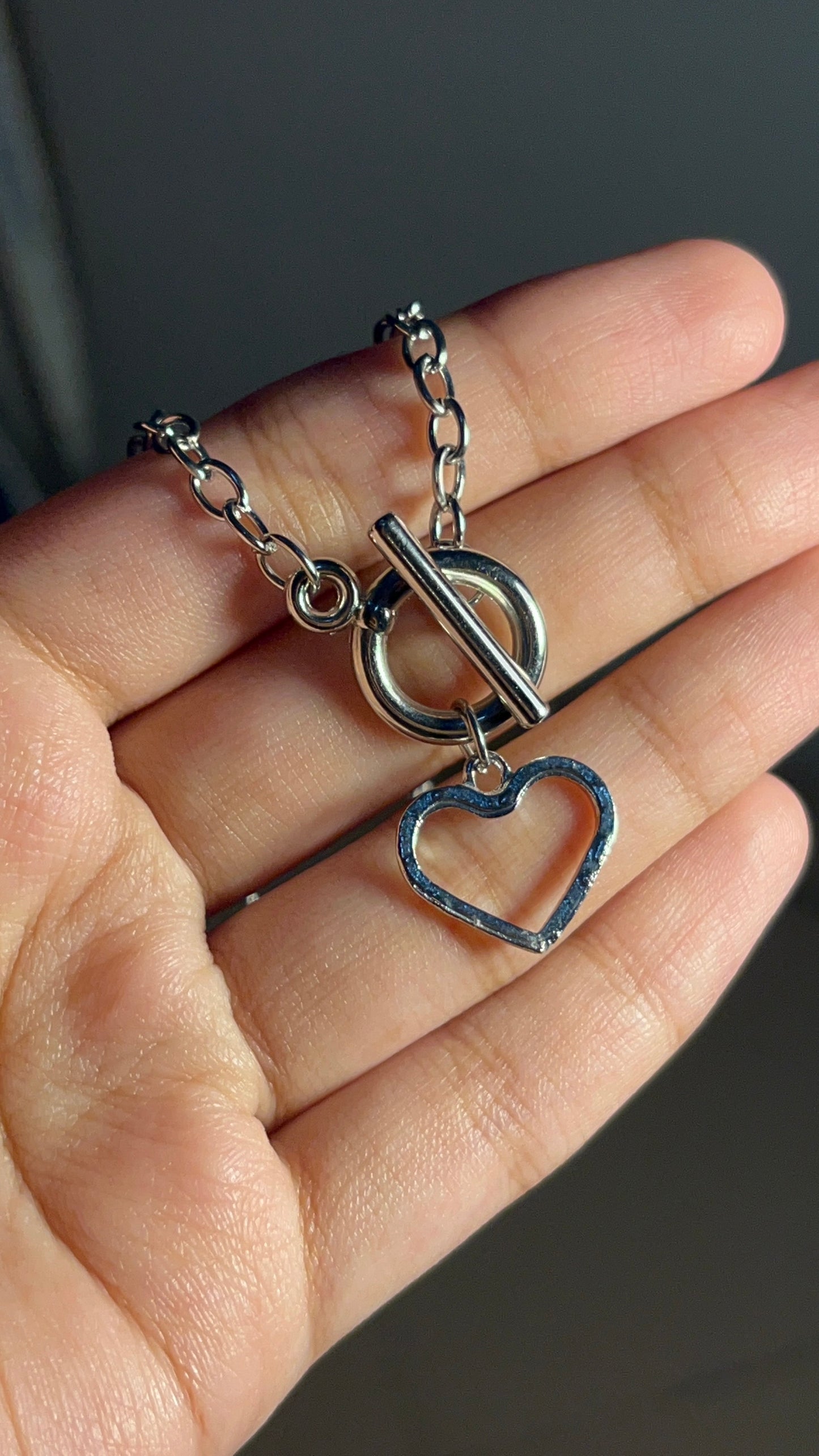 Heart Choker Silver