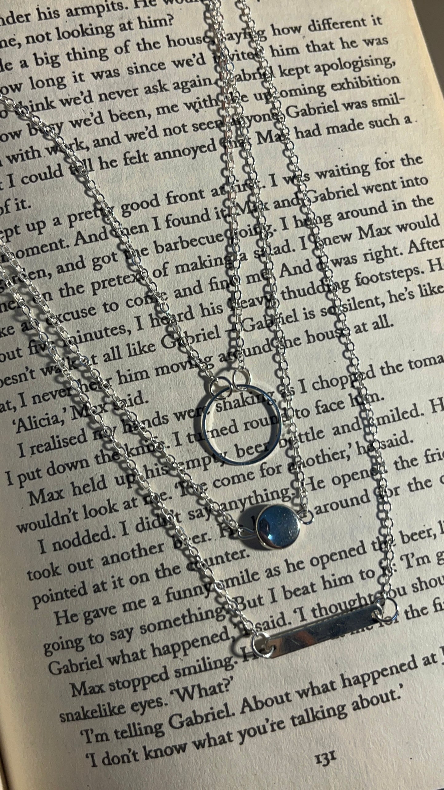 3 Layer Necklace Silver-012