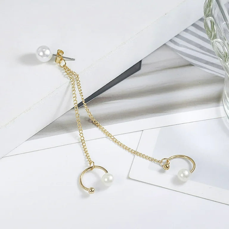 Pearl Tassel Dangle Earrings
