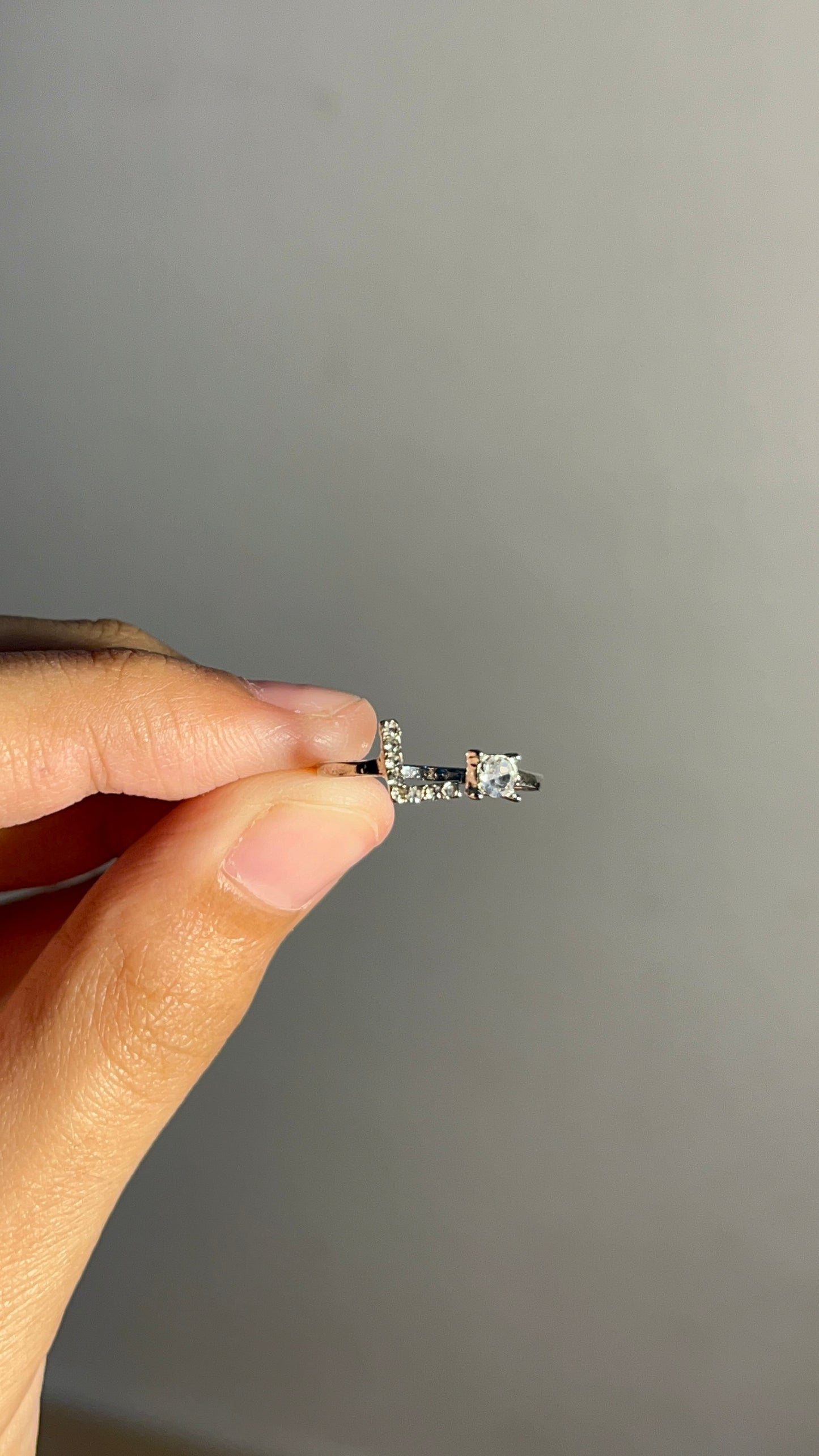 Name Initials Ring Silver L-058