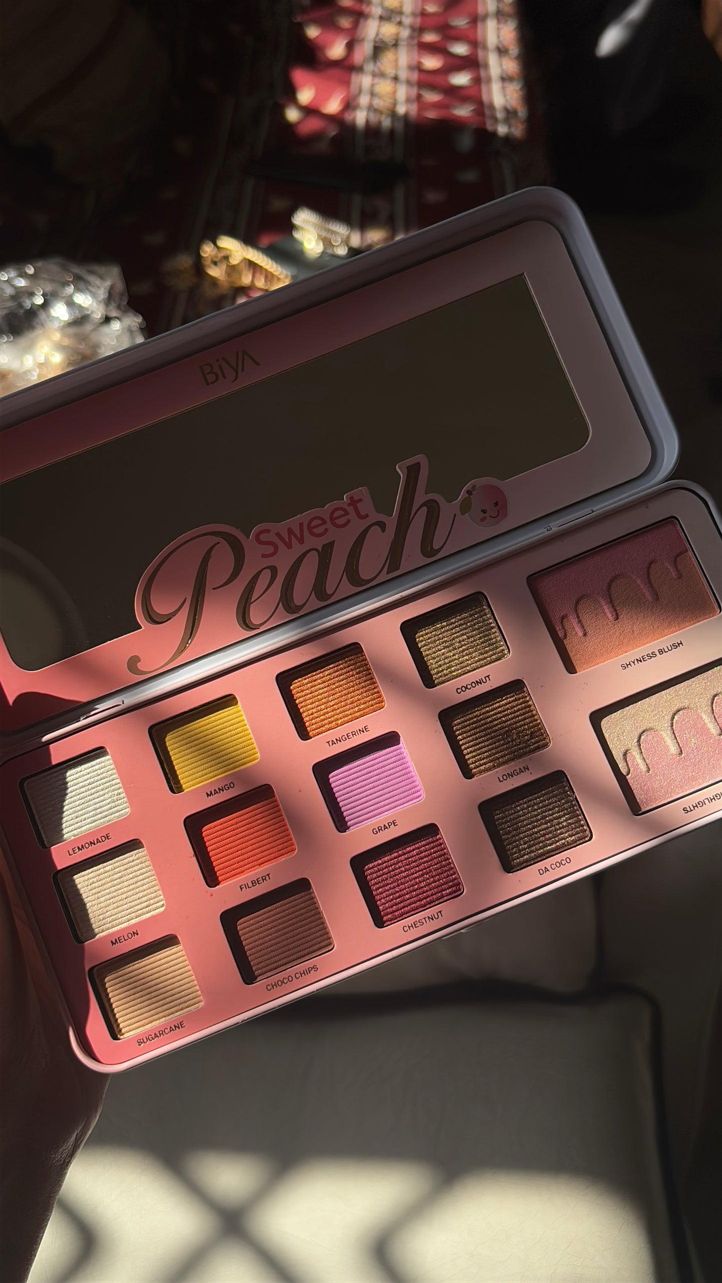Peach Eyeshadow,Blush and Highlighter palette