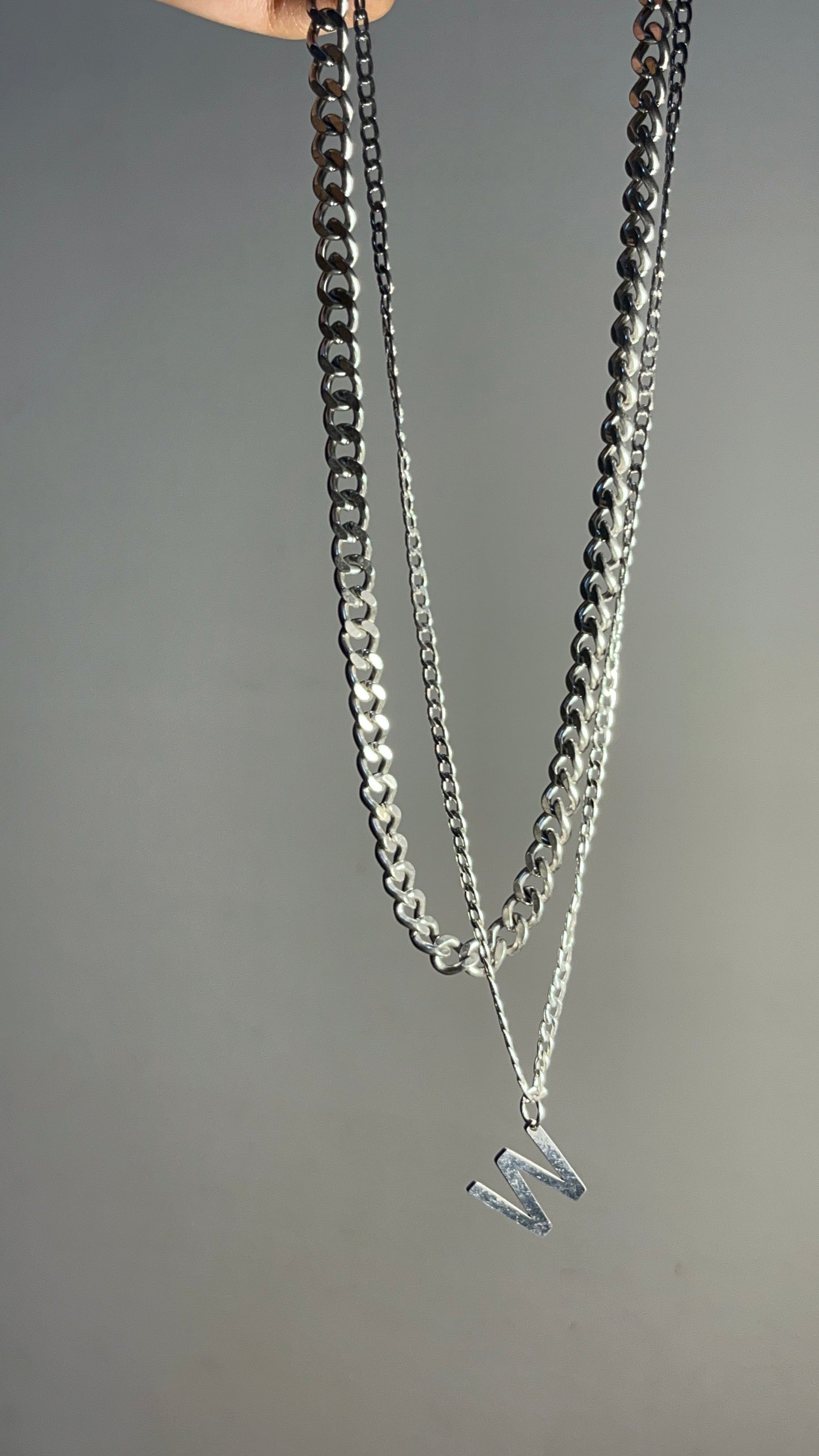 Double Layer Silver Necklace