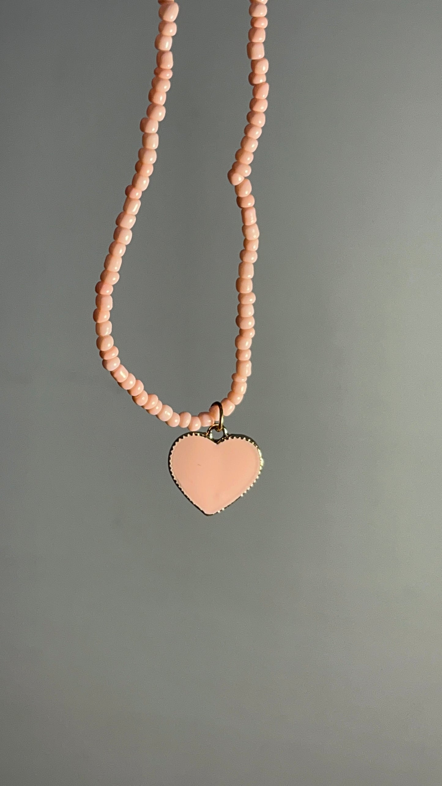 Heart Necklace Pink
