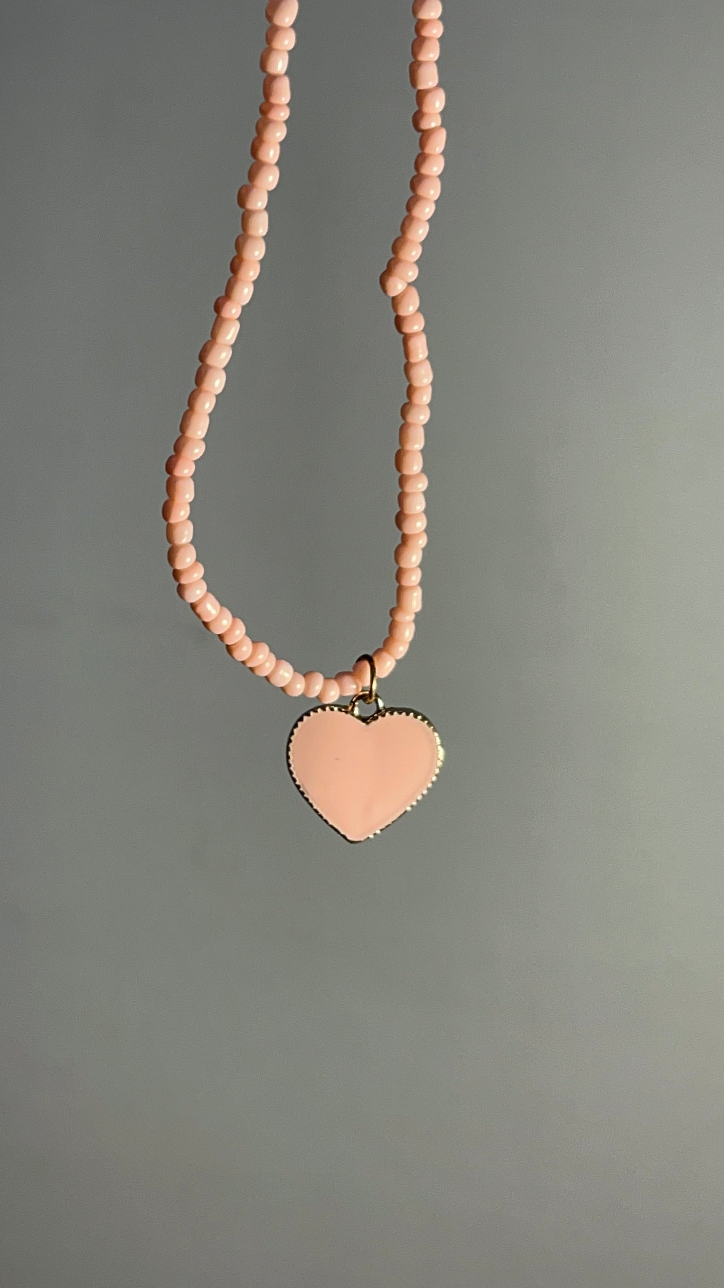 Heart Necklace Pink