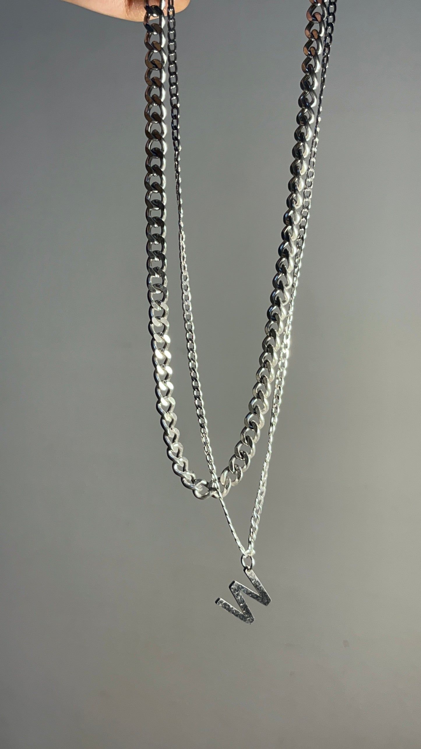 Double Layer Silver Necklace