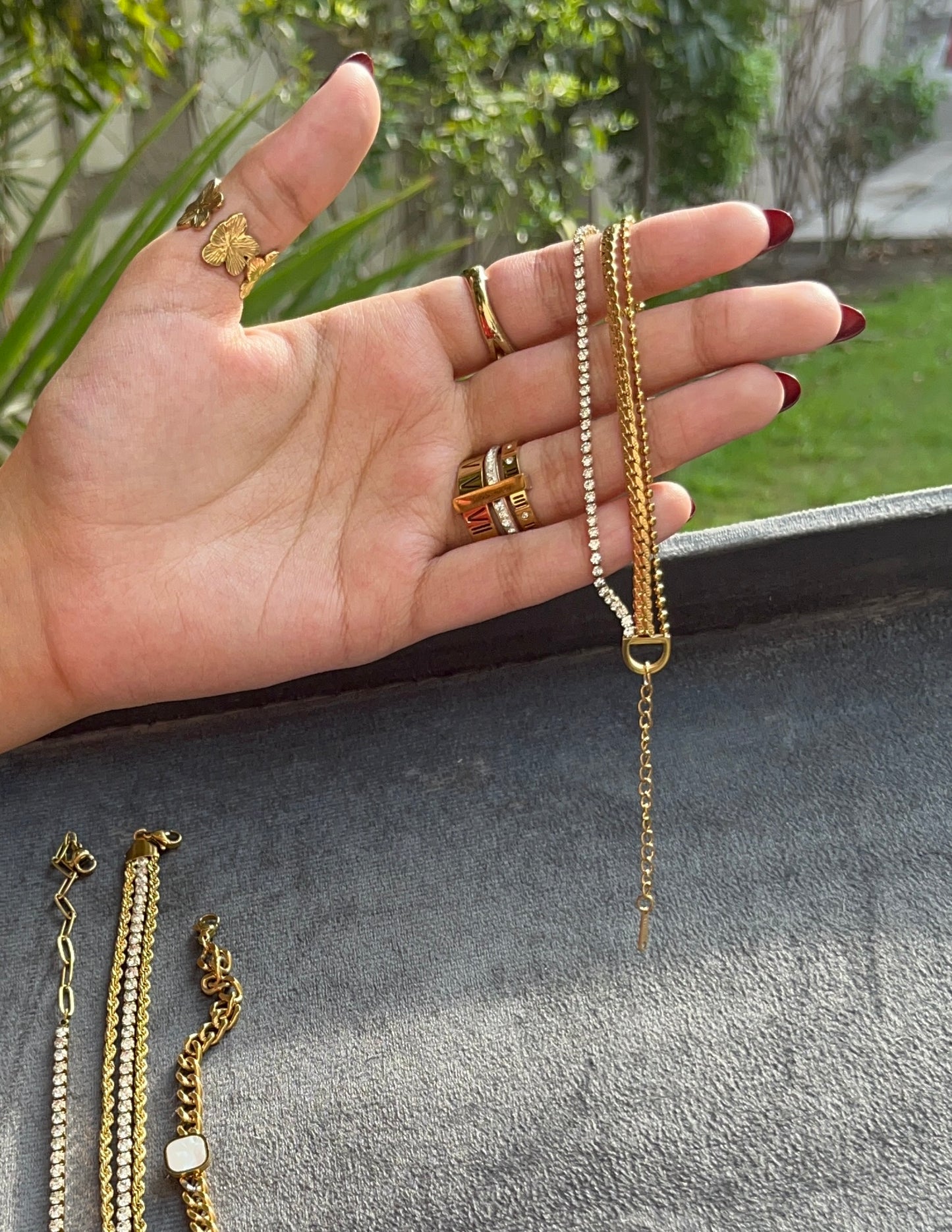 Triple layer dainty Bracelet