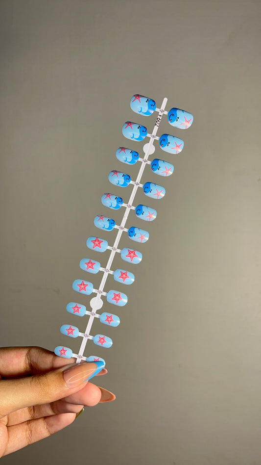 Pre-Glued Kids Nails 048