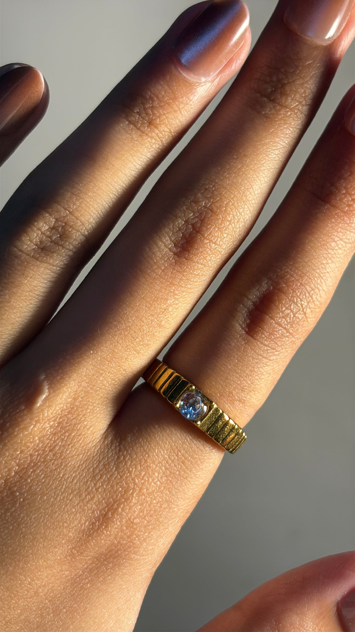 Gold Stone Ring
