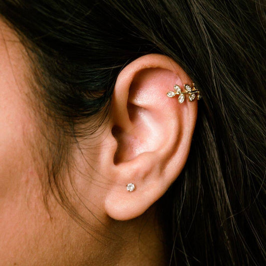 Golden Leaf Earcuffs