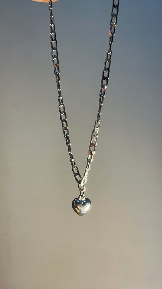 Heart Necklace Silver