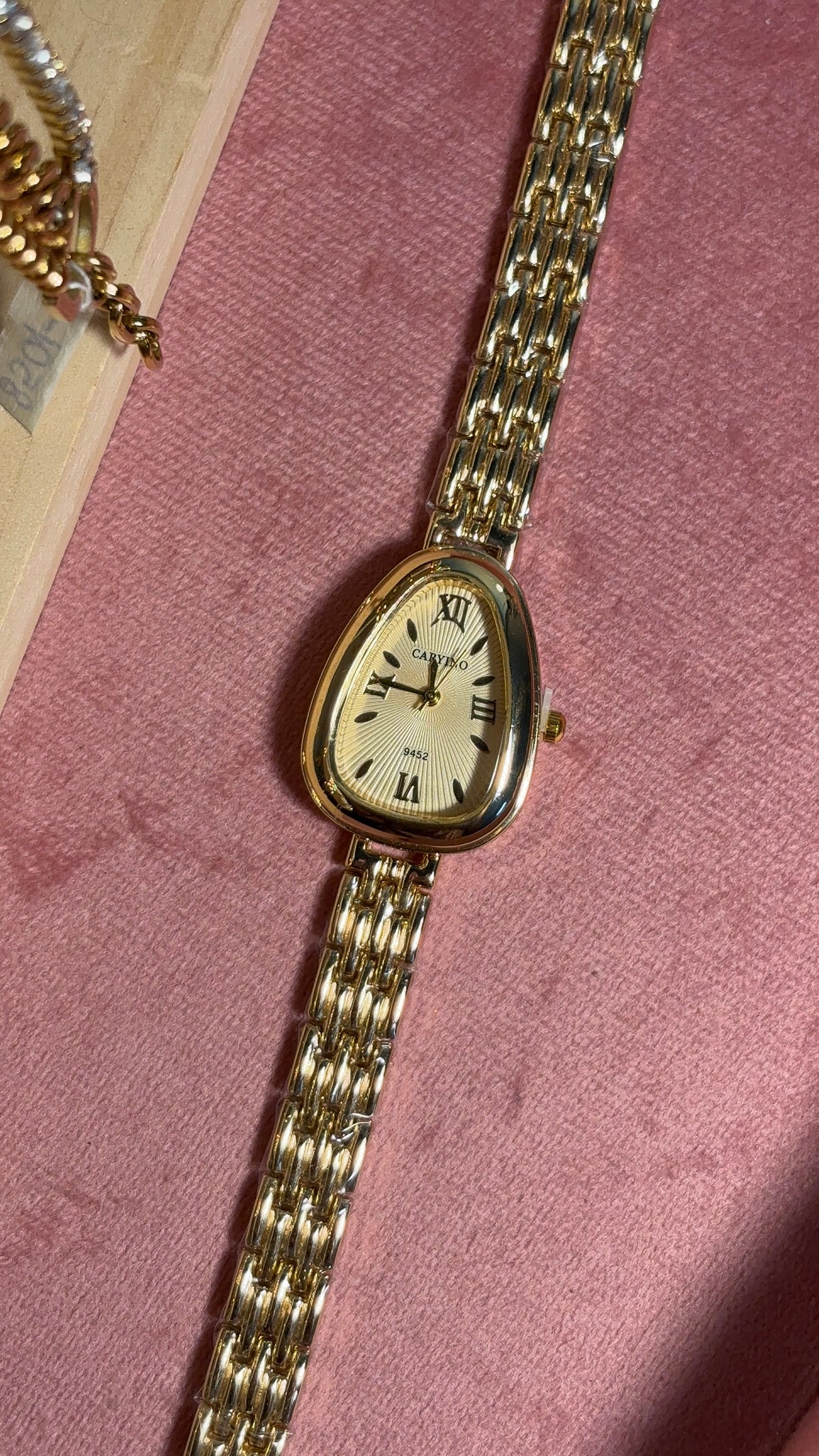 Vintage Gold Triangular Dial Watch