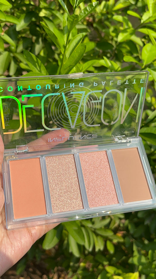 4 Color Blush, Contour & Highlighter palette