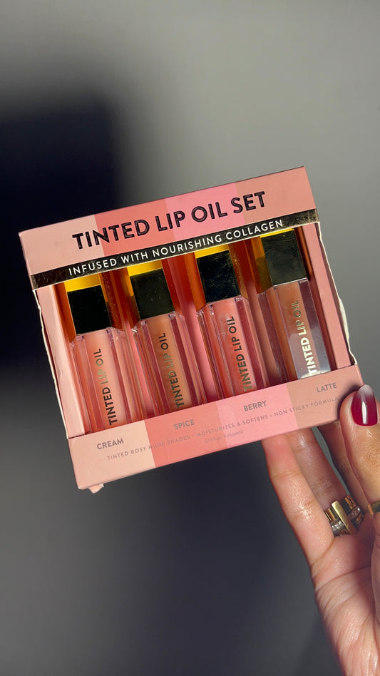 Set of 4 tinted Lip Oil Set