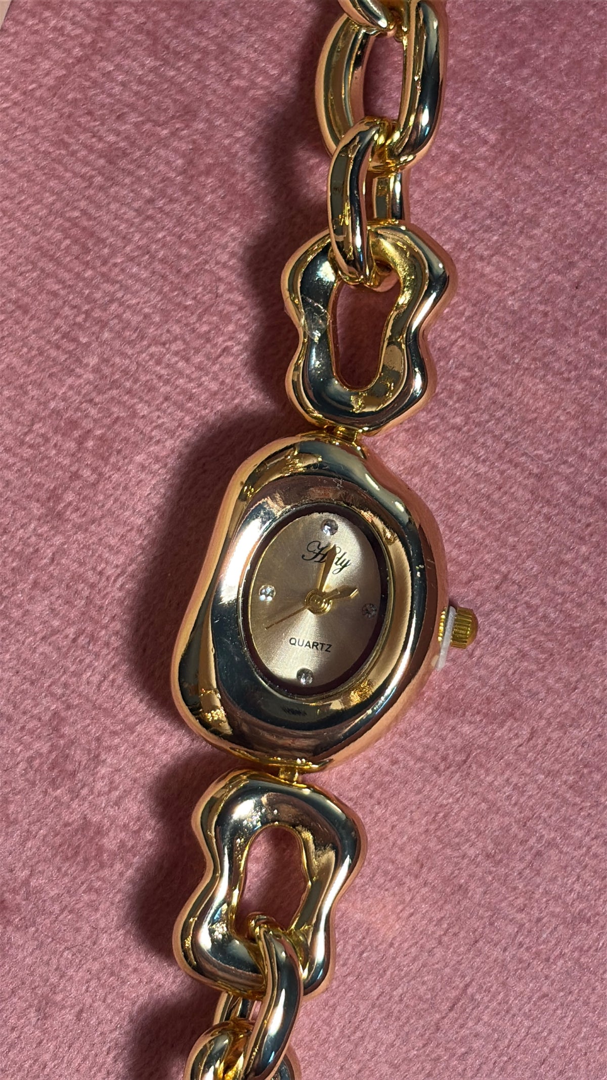 Dainty Gold Adjustable Bracelet Watch
