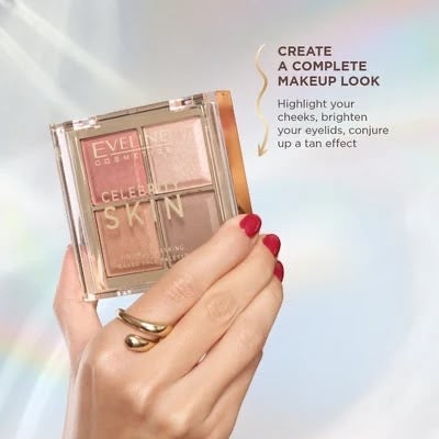 4 Color Palette Blush, Contour & Highlighter