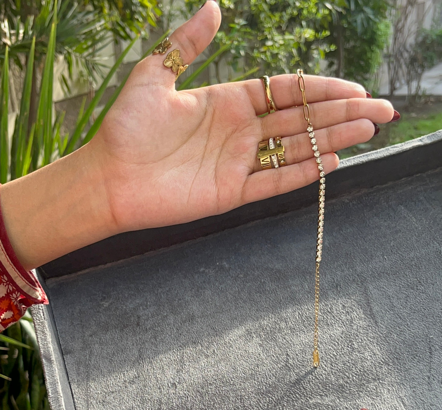 2in1 Stone Chain Bracelet