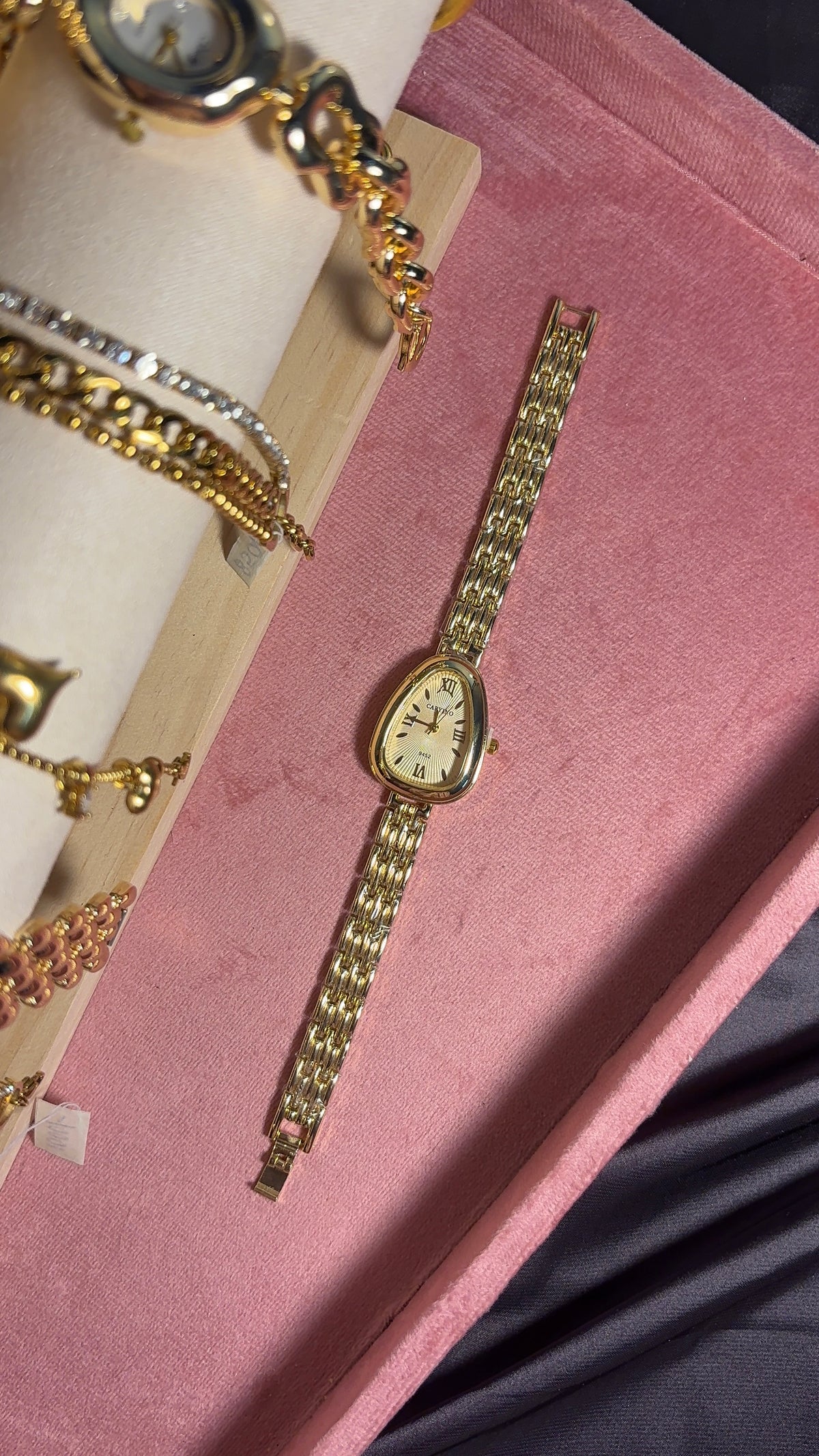 Vintage Gold Triangular Dial Watch