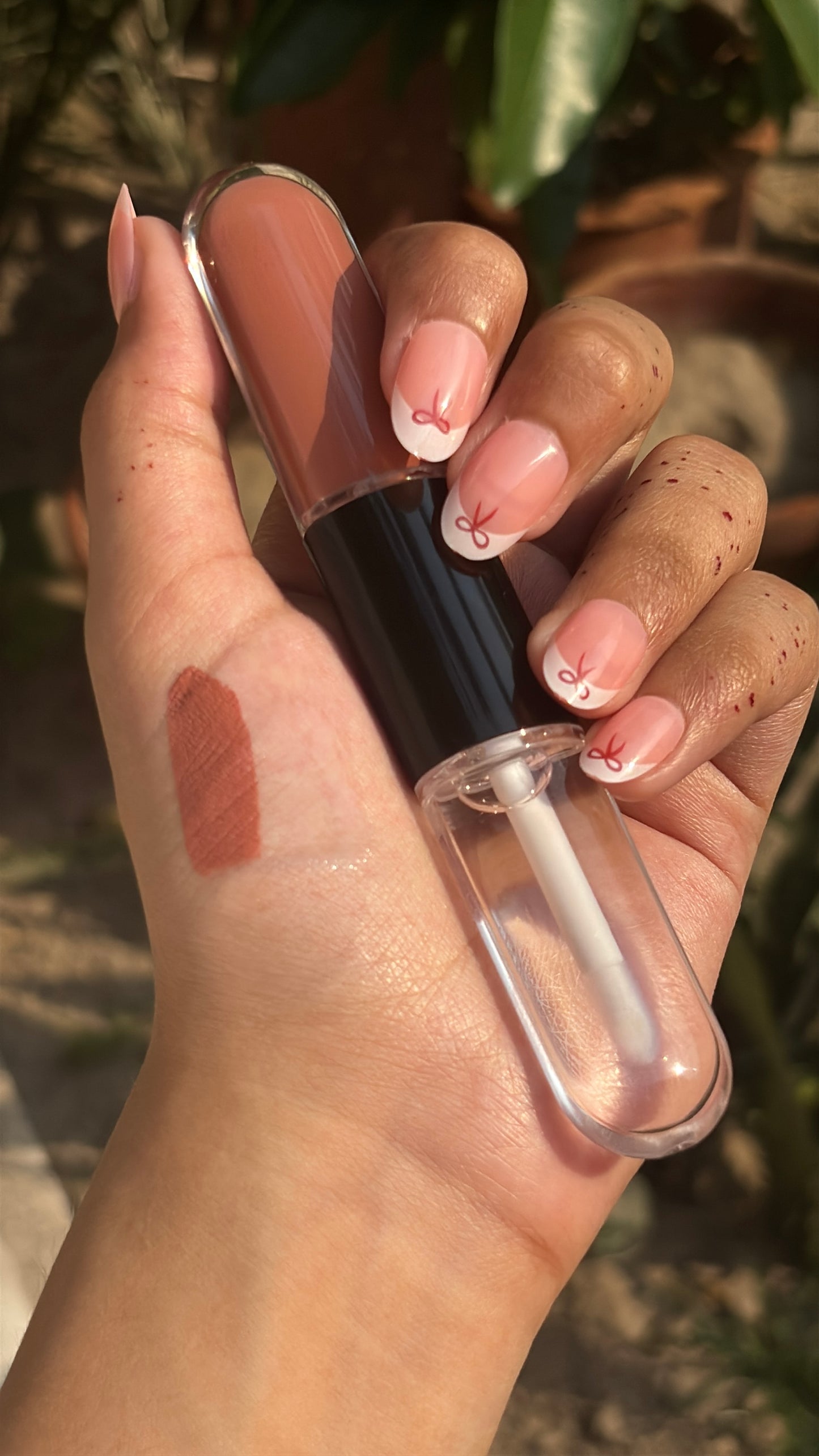 Double Sided Liquid Matte lipstick Brown