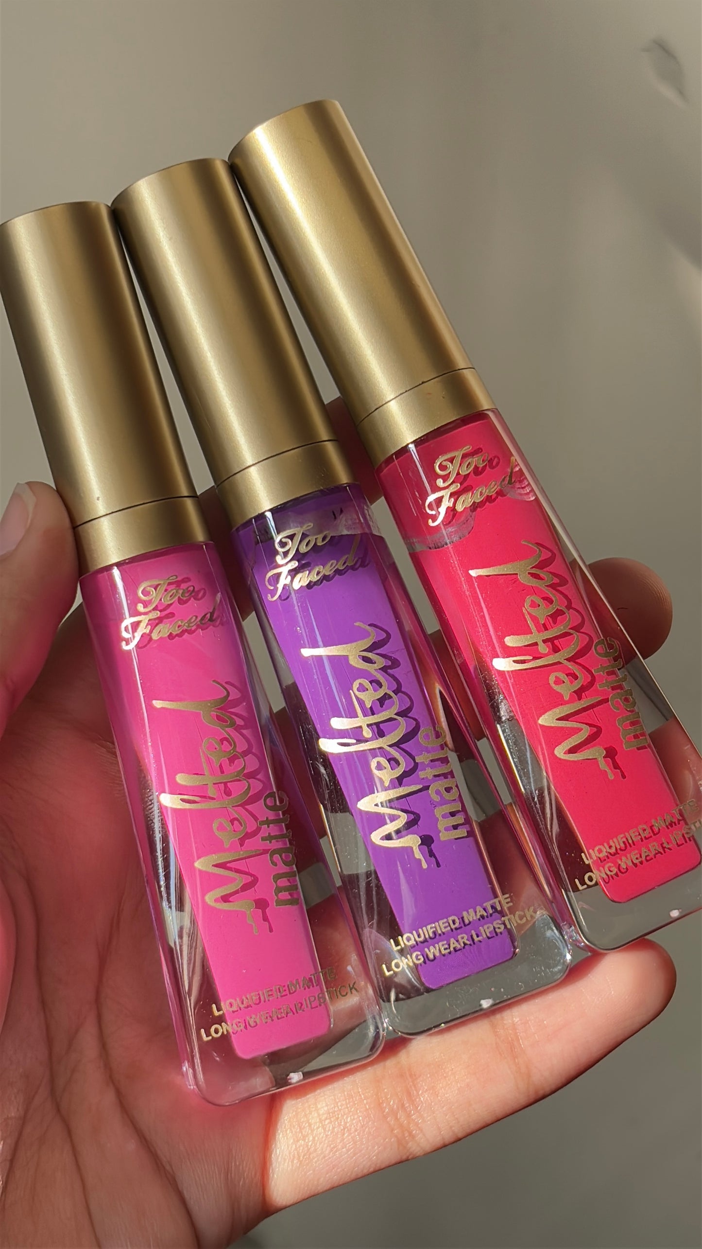 Set of 3 liquid matte lipsticks