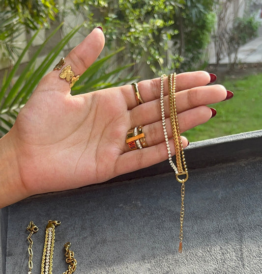 Triple layer dainty Bracelet