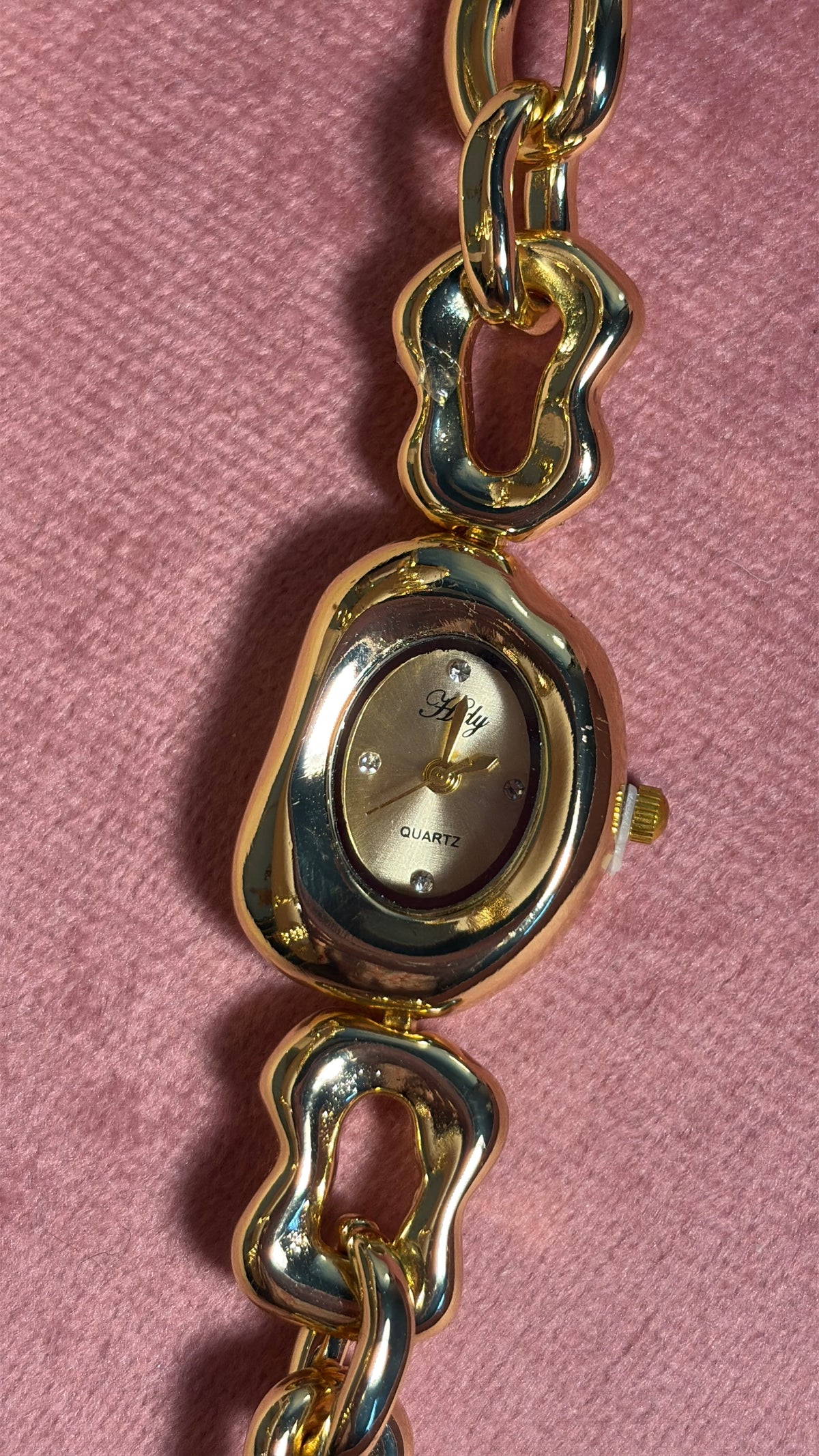 Dainty Gold Adjustable Bracelet Watch