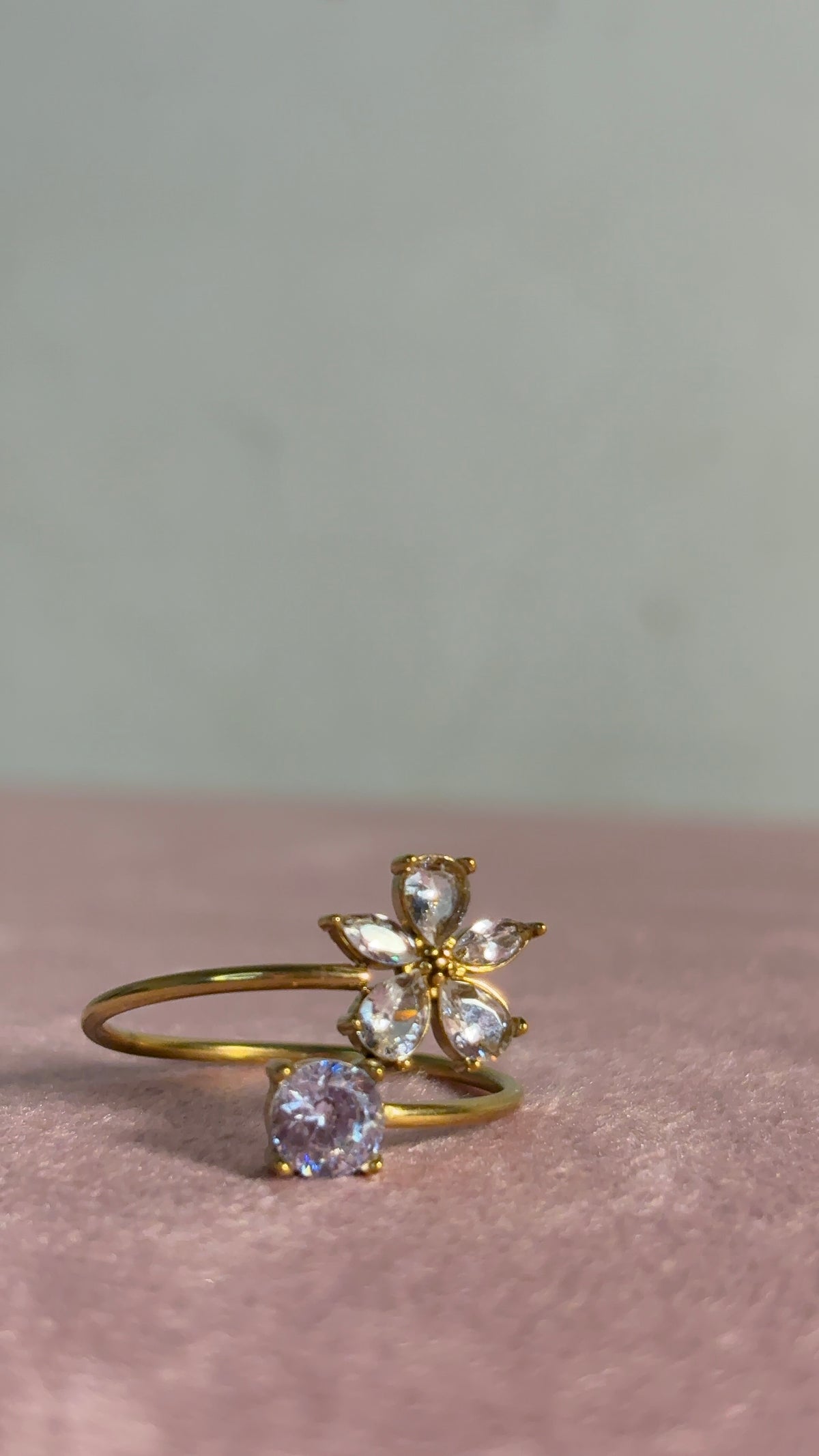 Flower Stone Ring