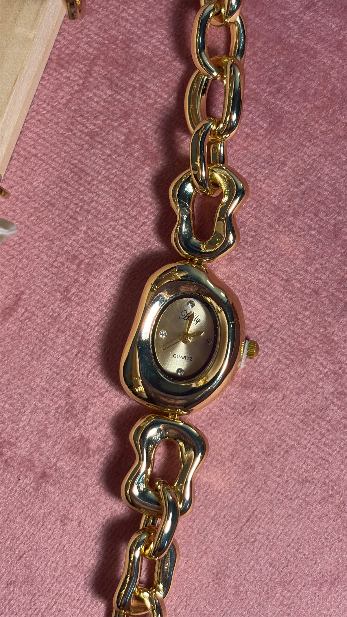 Dainty Gold Adjustable Bracelet Watch