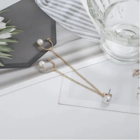 Pearl Tassel Dangle Earrings