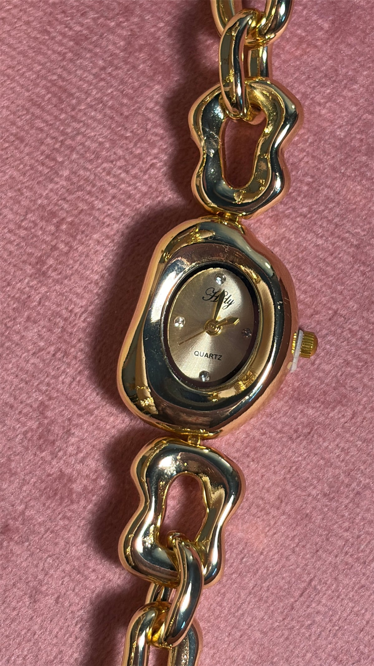 Dainty Gold Adjustable Bracelet Watch