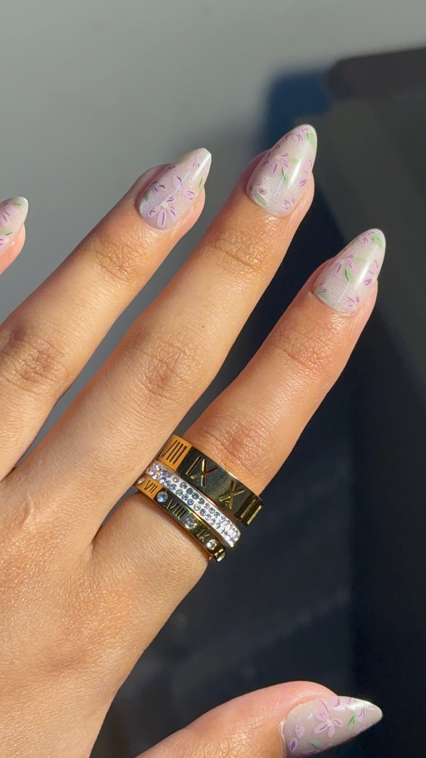 Roman Triple Stacker Ring