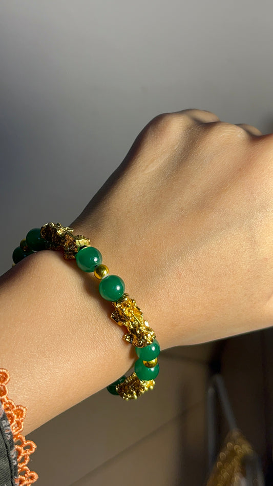 Green & Golden Bracelet-015