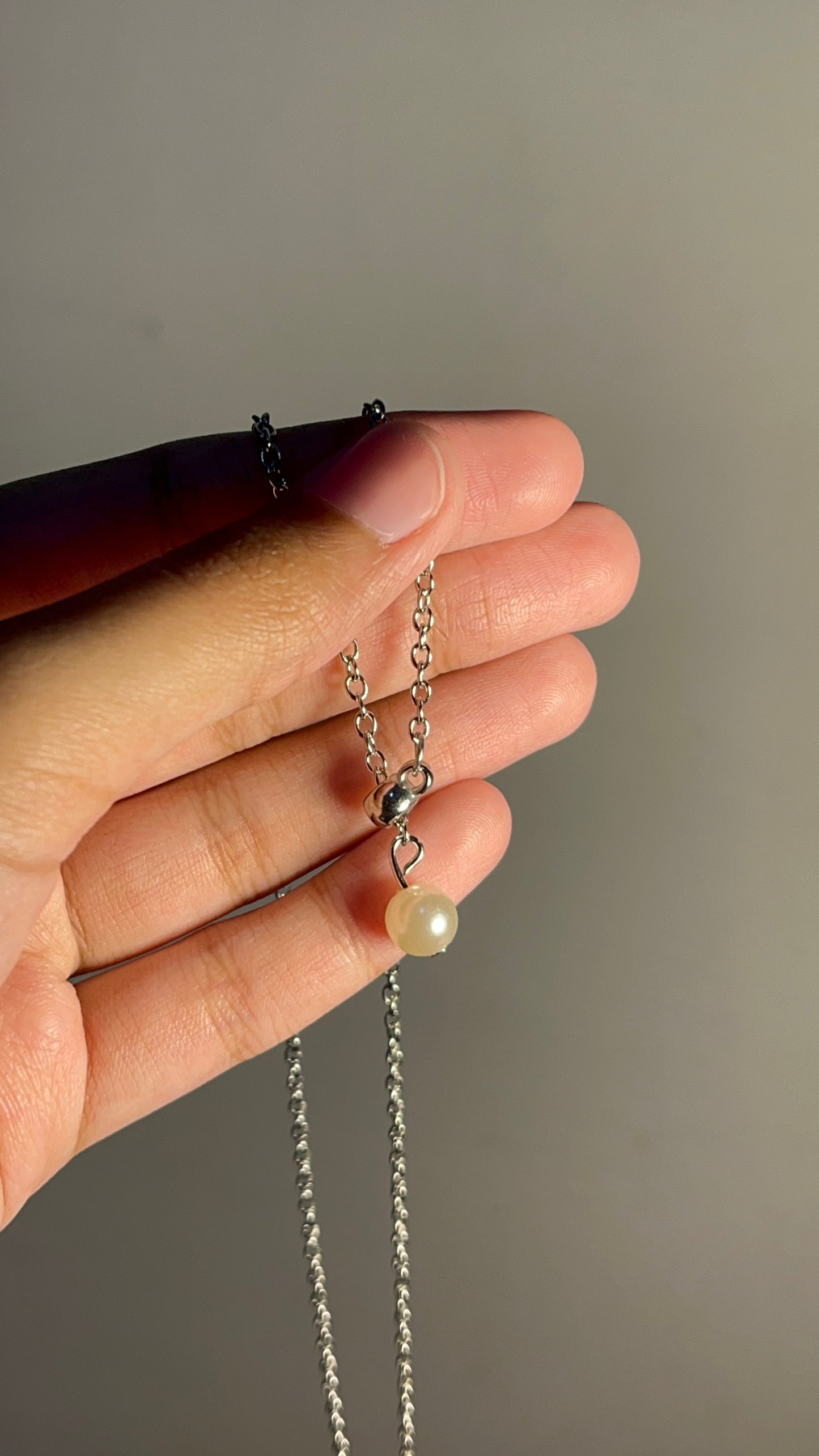 Pearl Necklace Silver