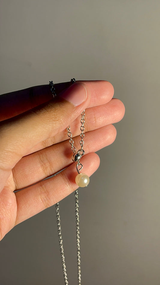 Pearl Necklace Silver