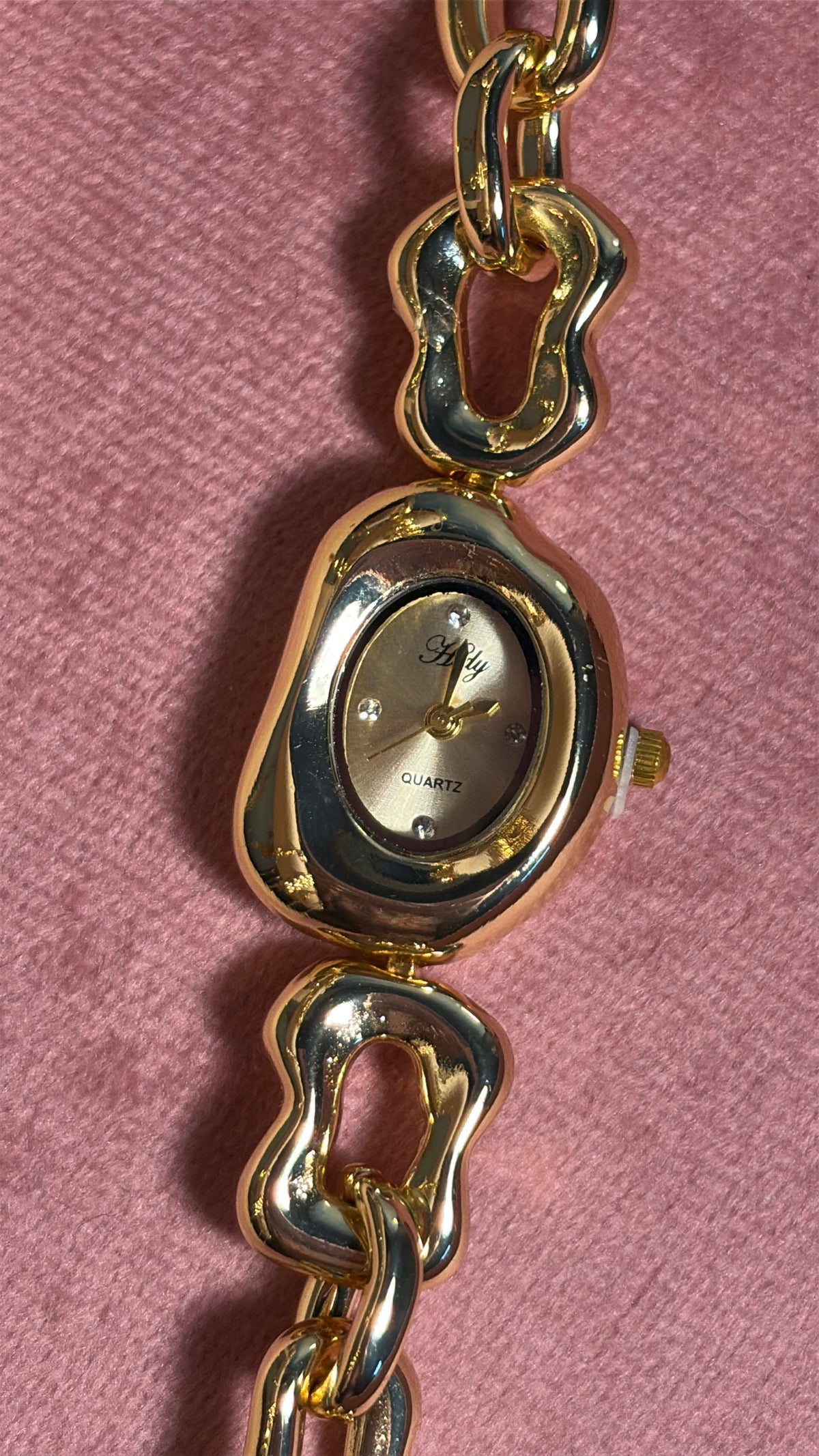Dainty Gold Adjustable Bracelet Watch