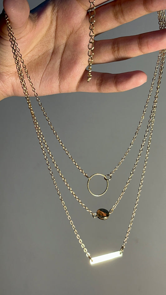 3 Layer Necklace Golden