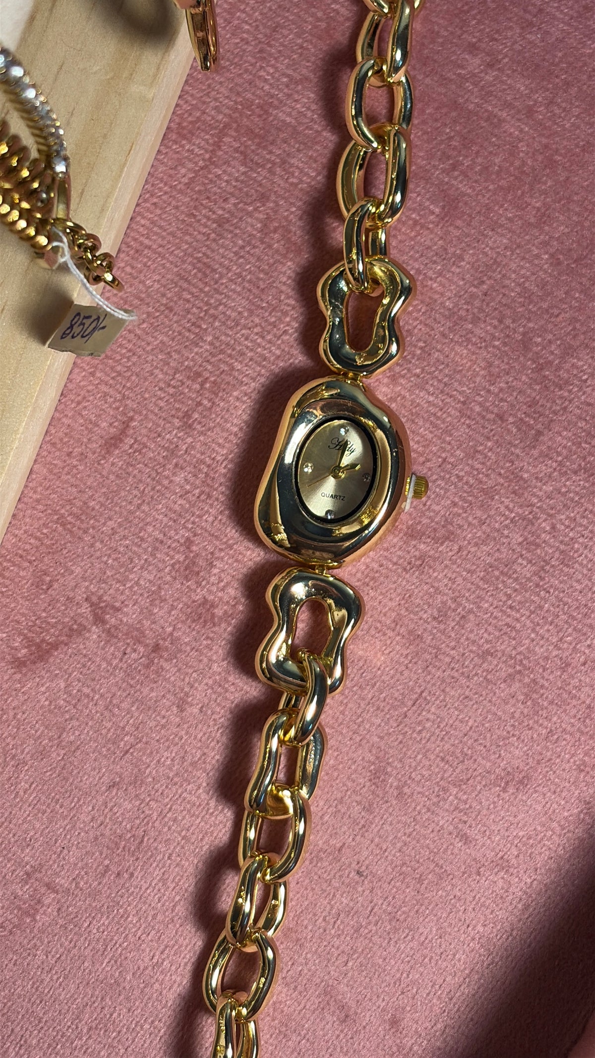 Dainty Gold Adjustable Bracelet Watch