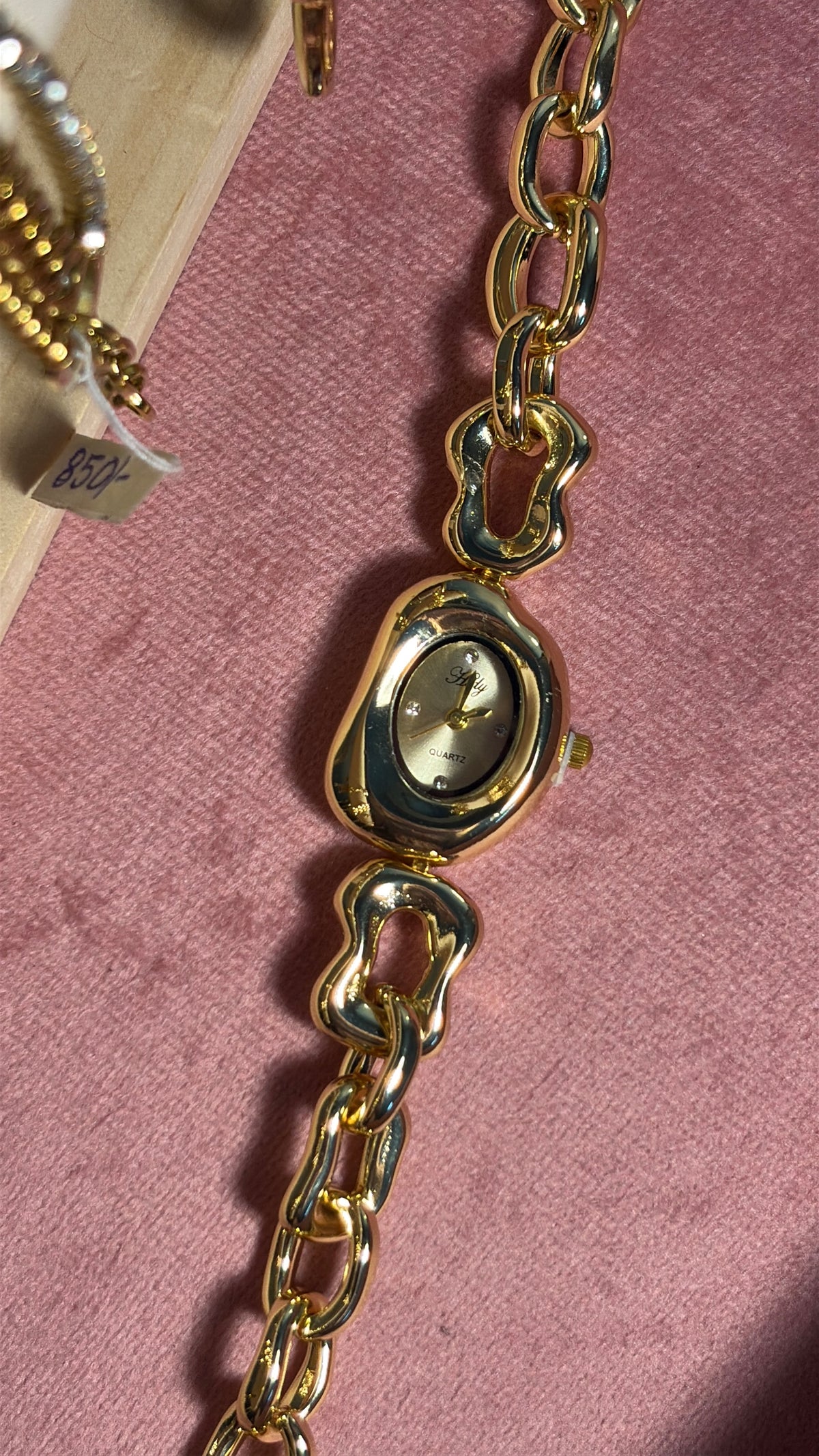 Dainty Gold Adjustable Bracelet Watch