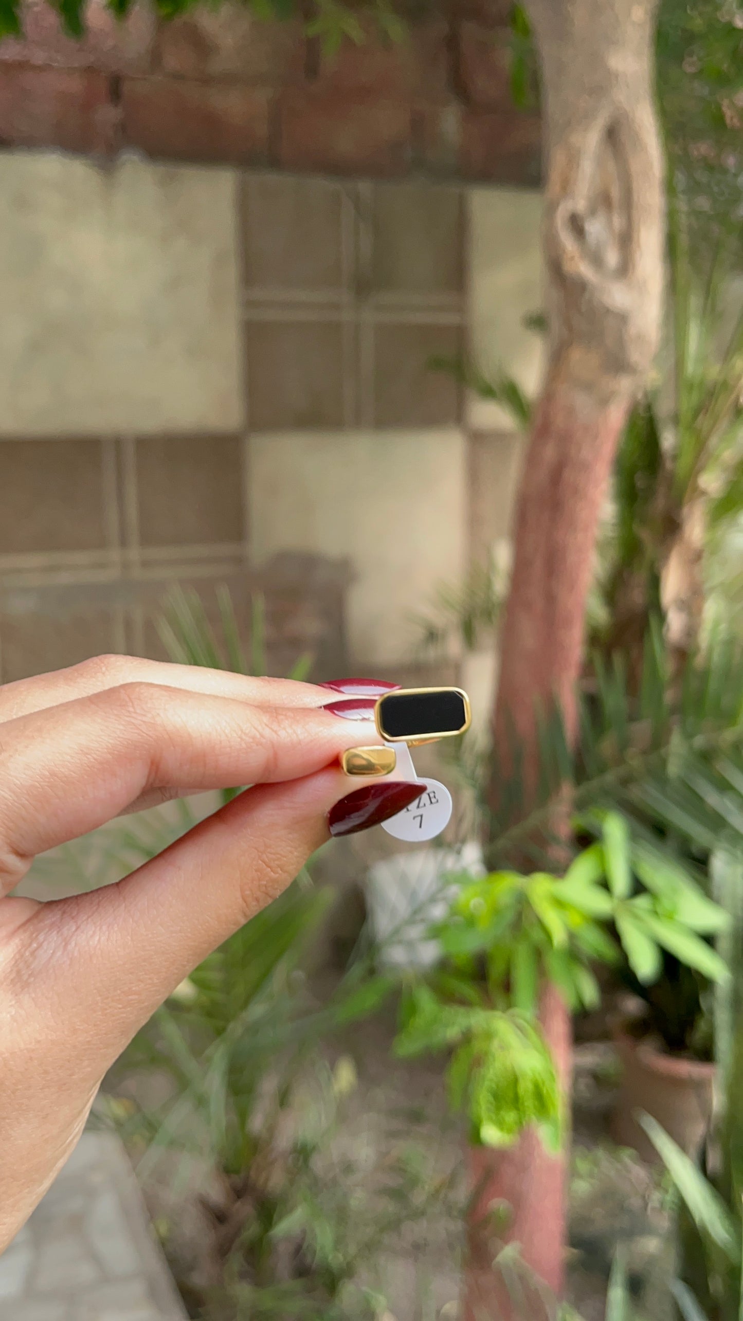 Gold Black Ring