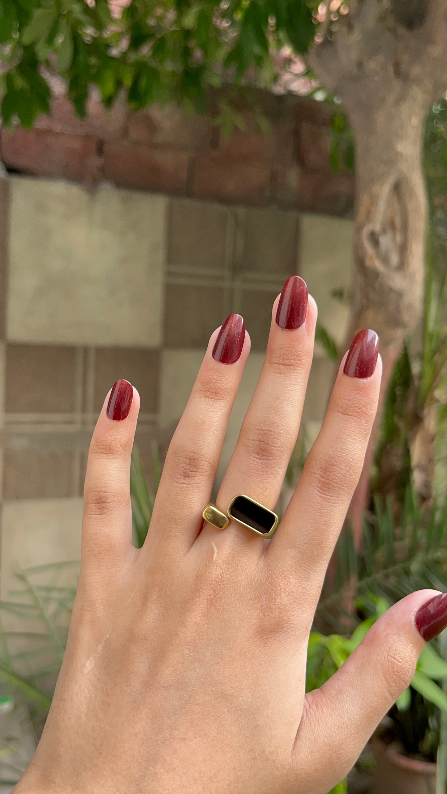 Gold Black Ring