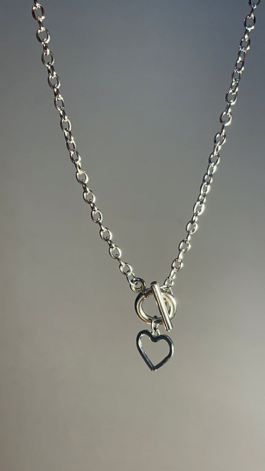 Heart Choker Silver