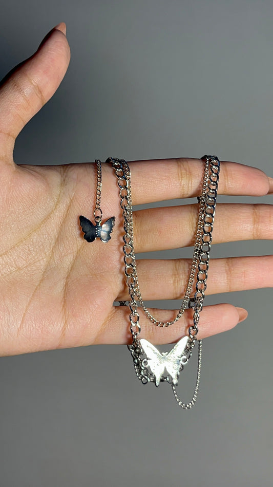Butterfly Silver Necklace-06
