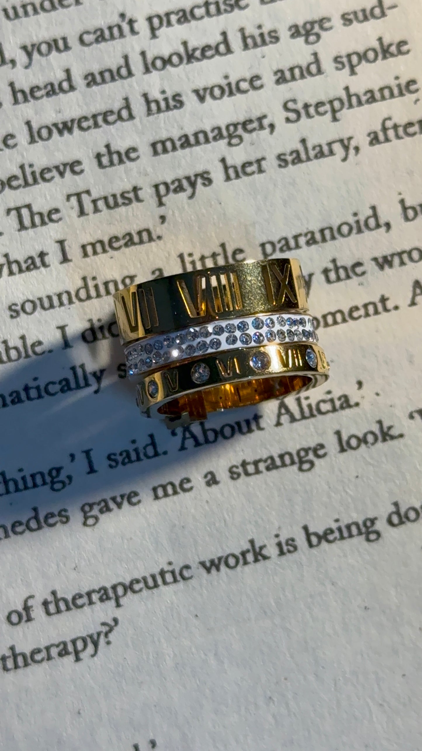 Roman Triple Stacker Ring