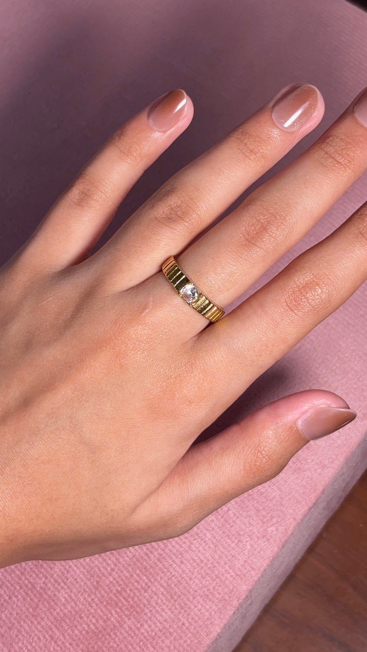 Golden Stone Ring