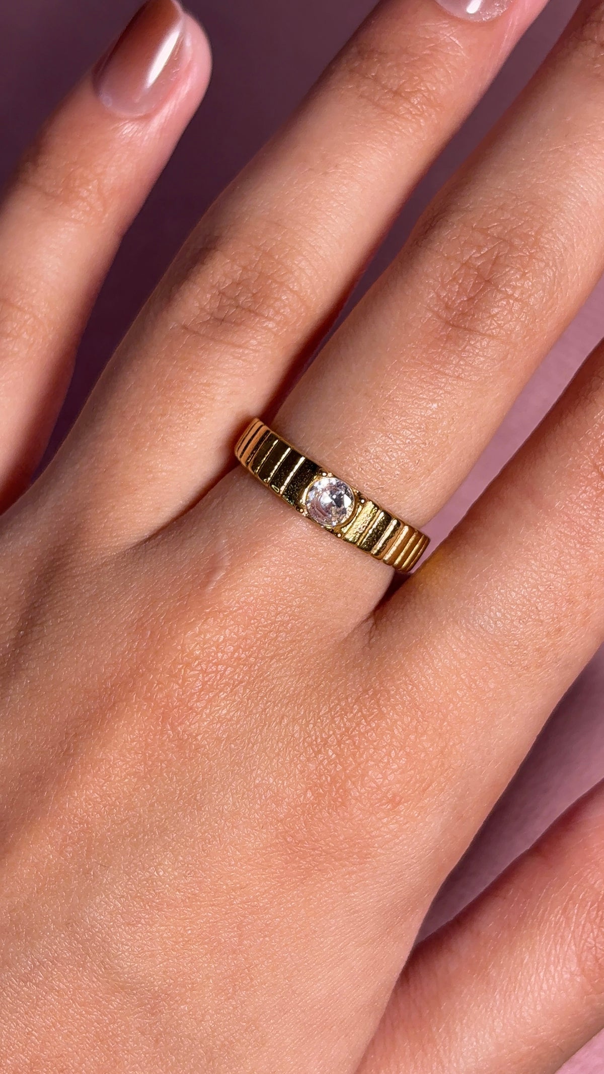 Golden Stone Ring