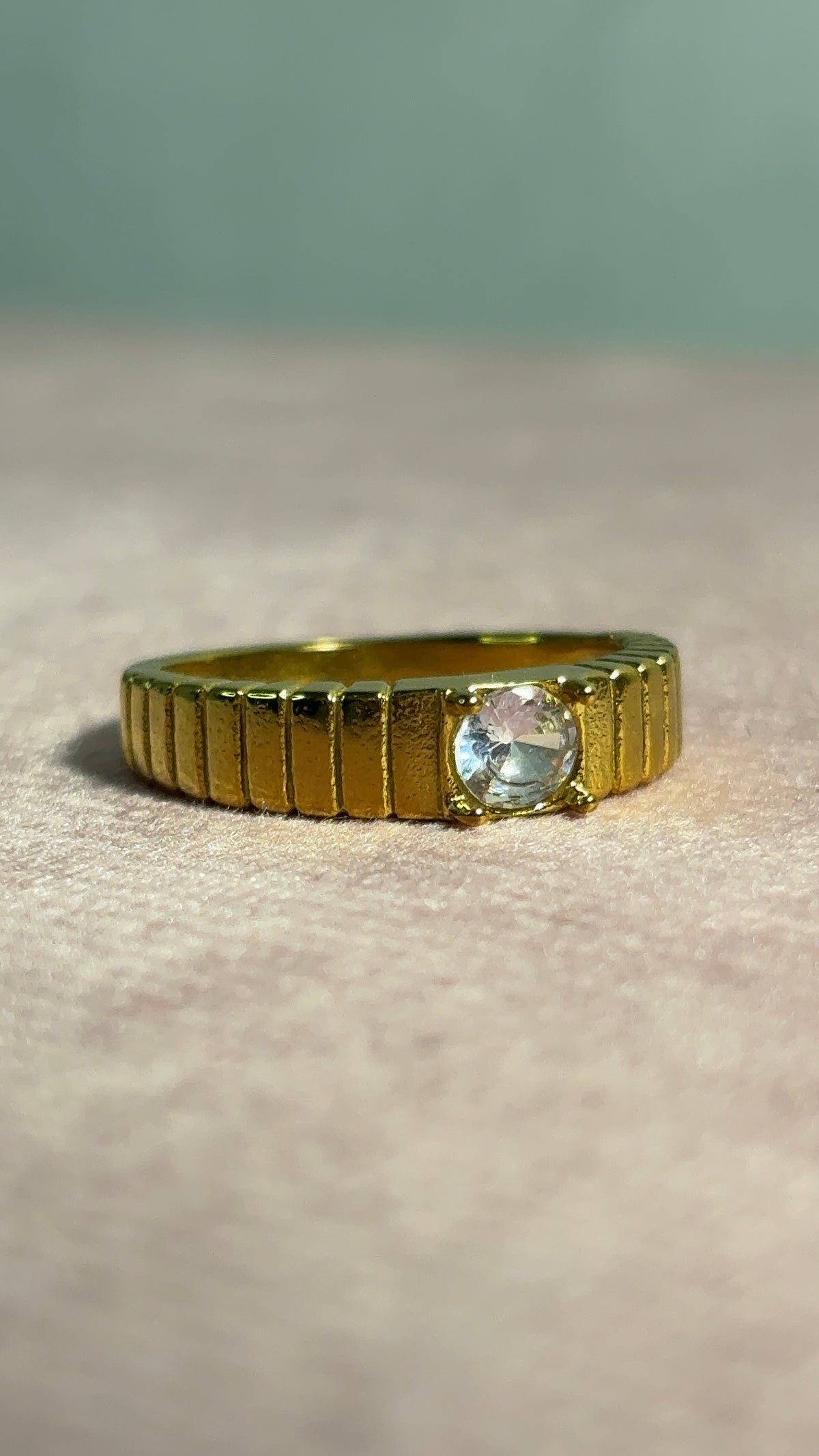Golden Stone Ring